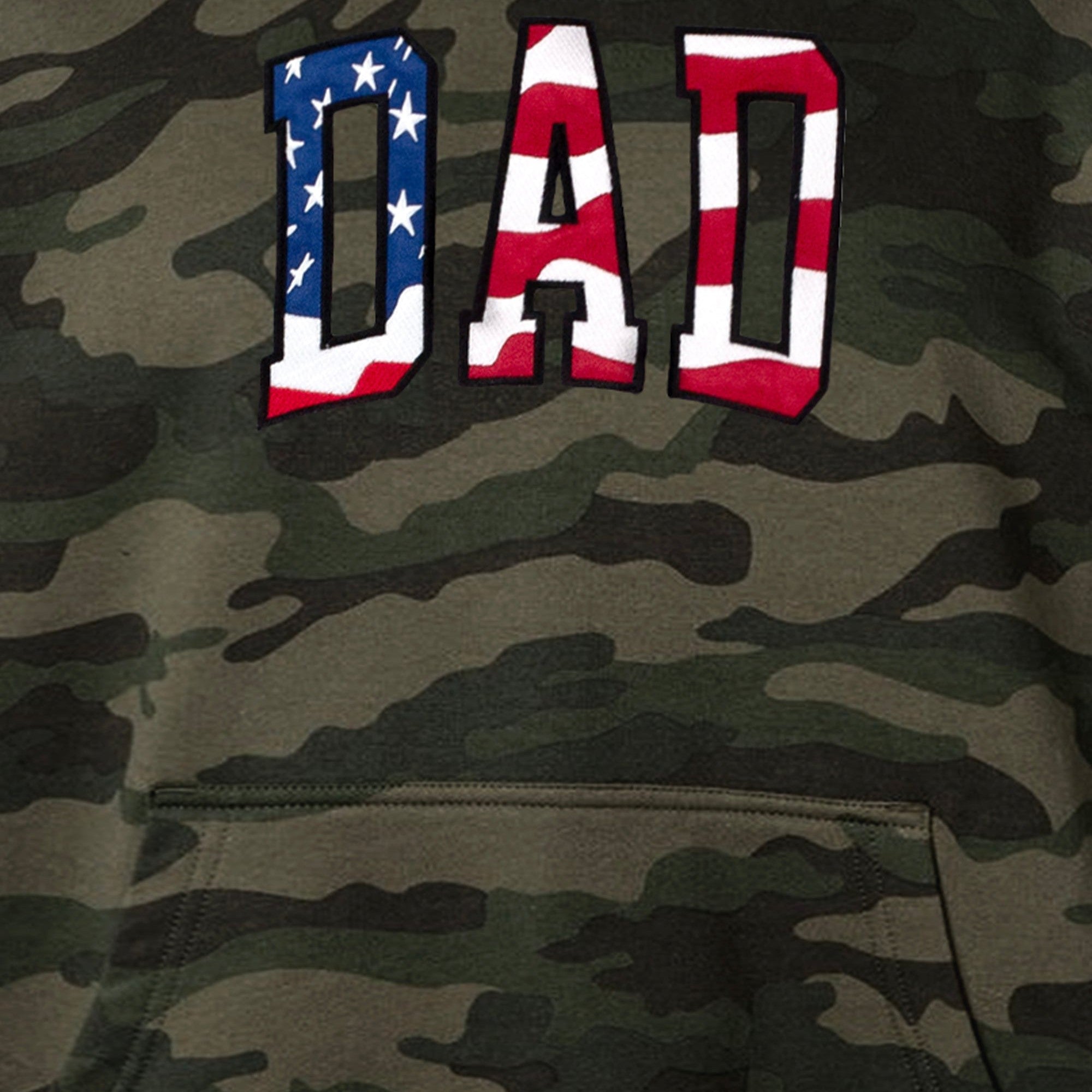American Flag DAD Arc Logo Hoodie - Camo
