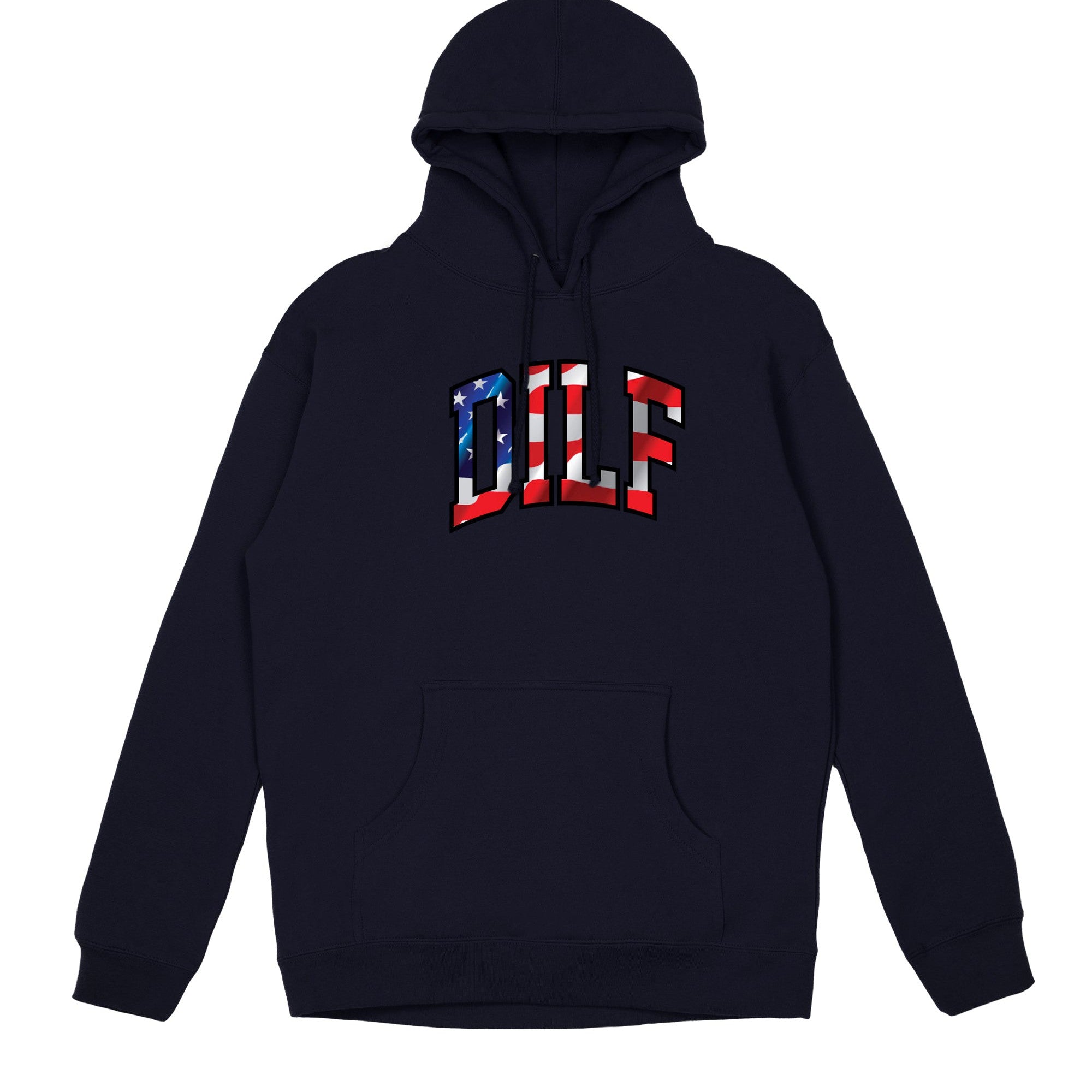 American Flag DILF Arc Logo Hoodie - Navy