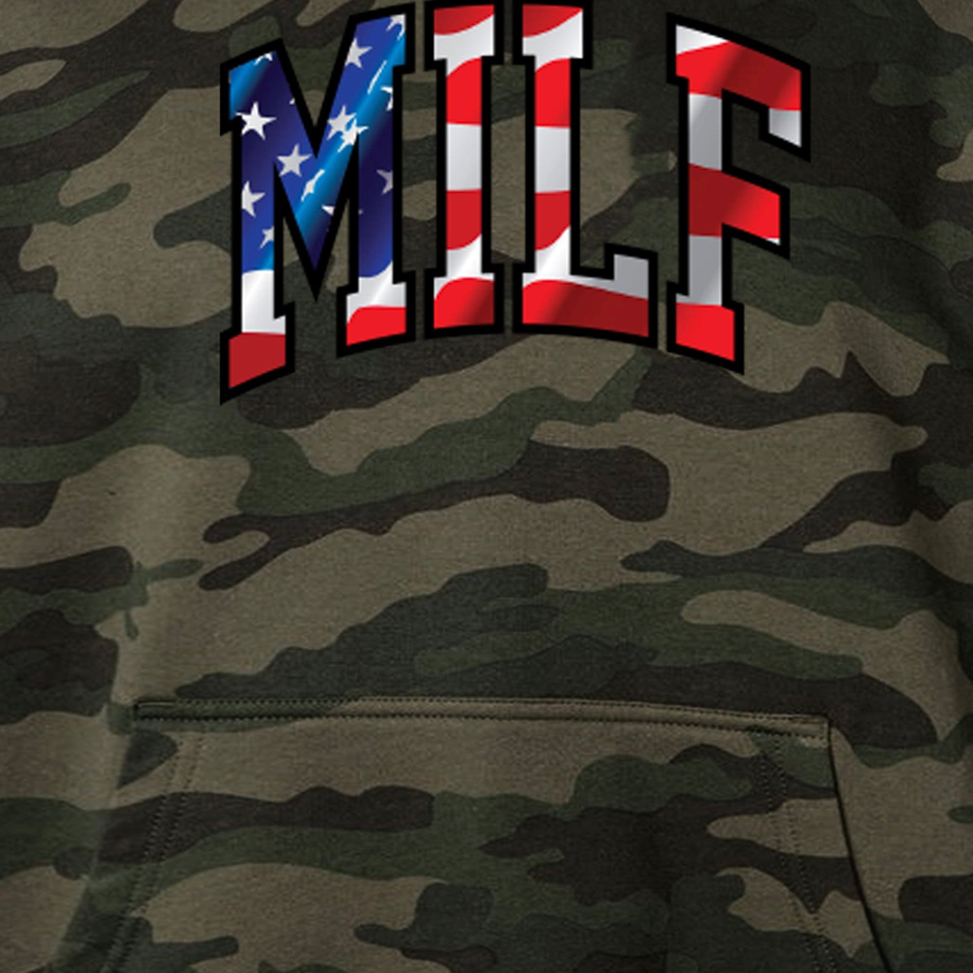 American Flag MILF Arc Logo Hoodie - Camo