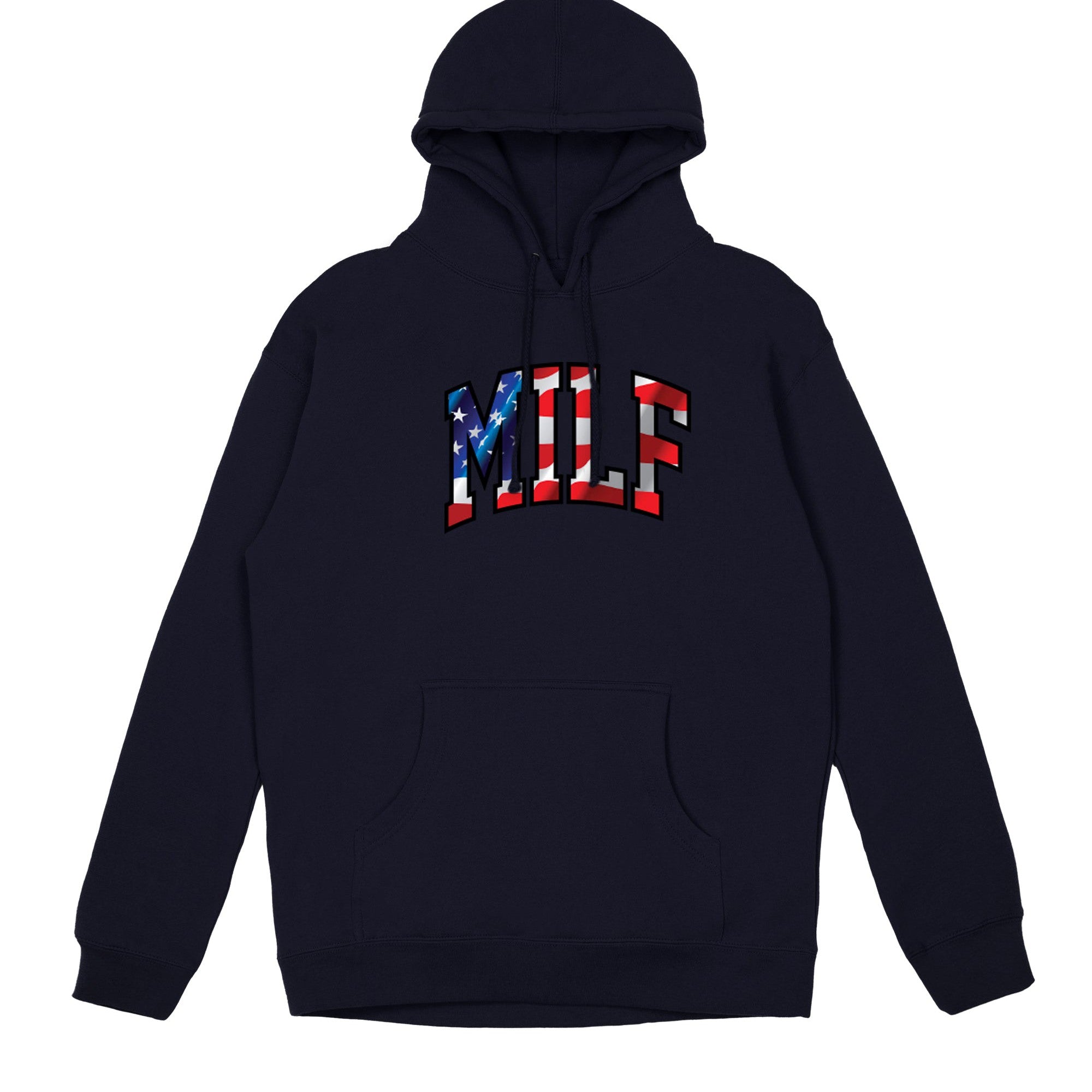 American Flag MILF Arc Logo Hoodie - Navy