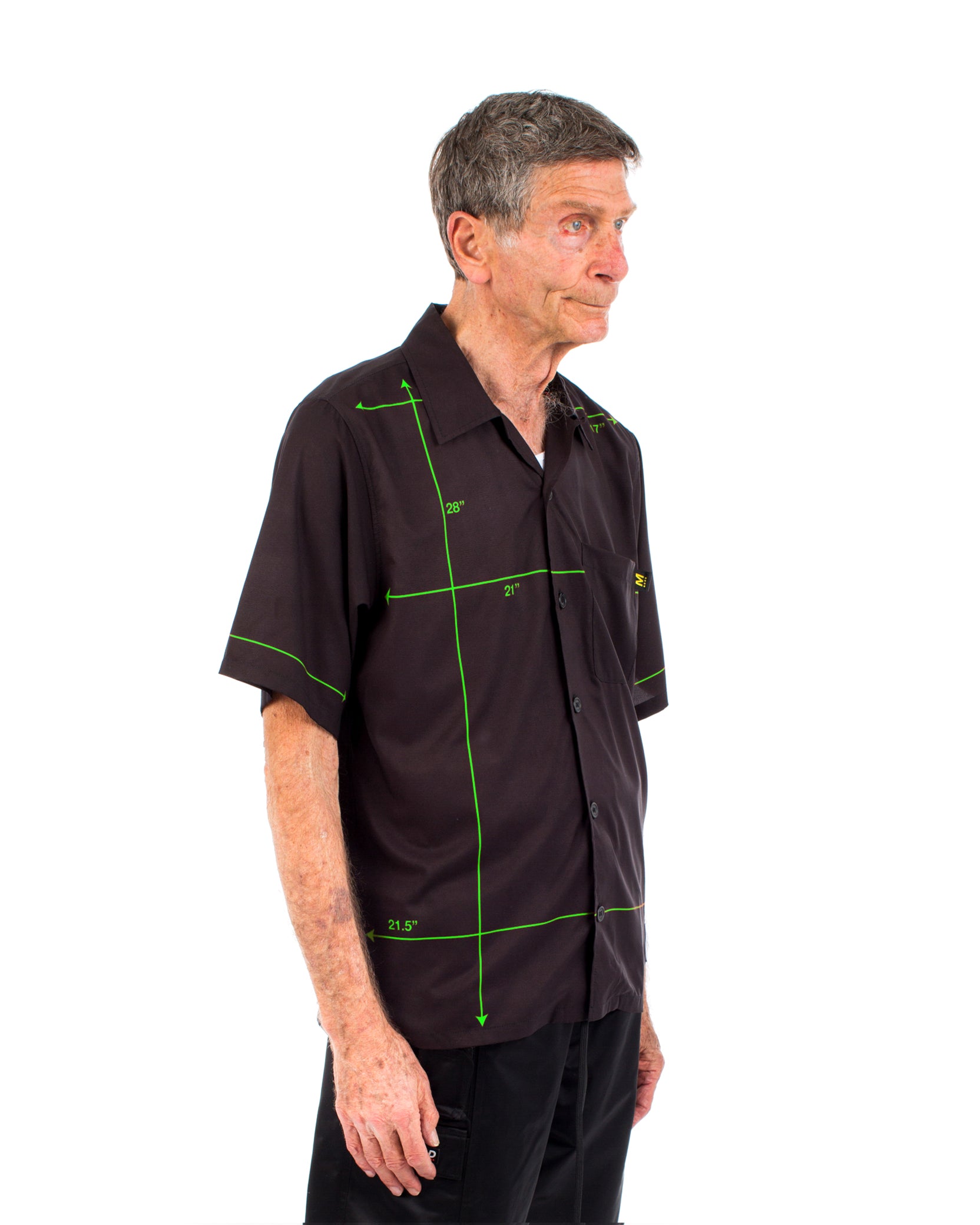 Diagram Button Shirt - Black / Green