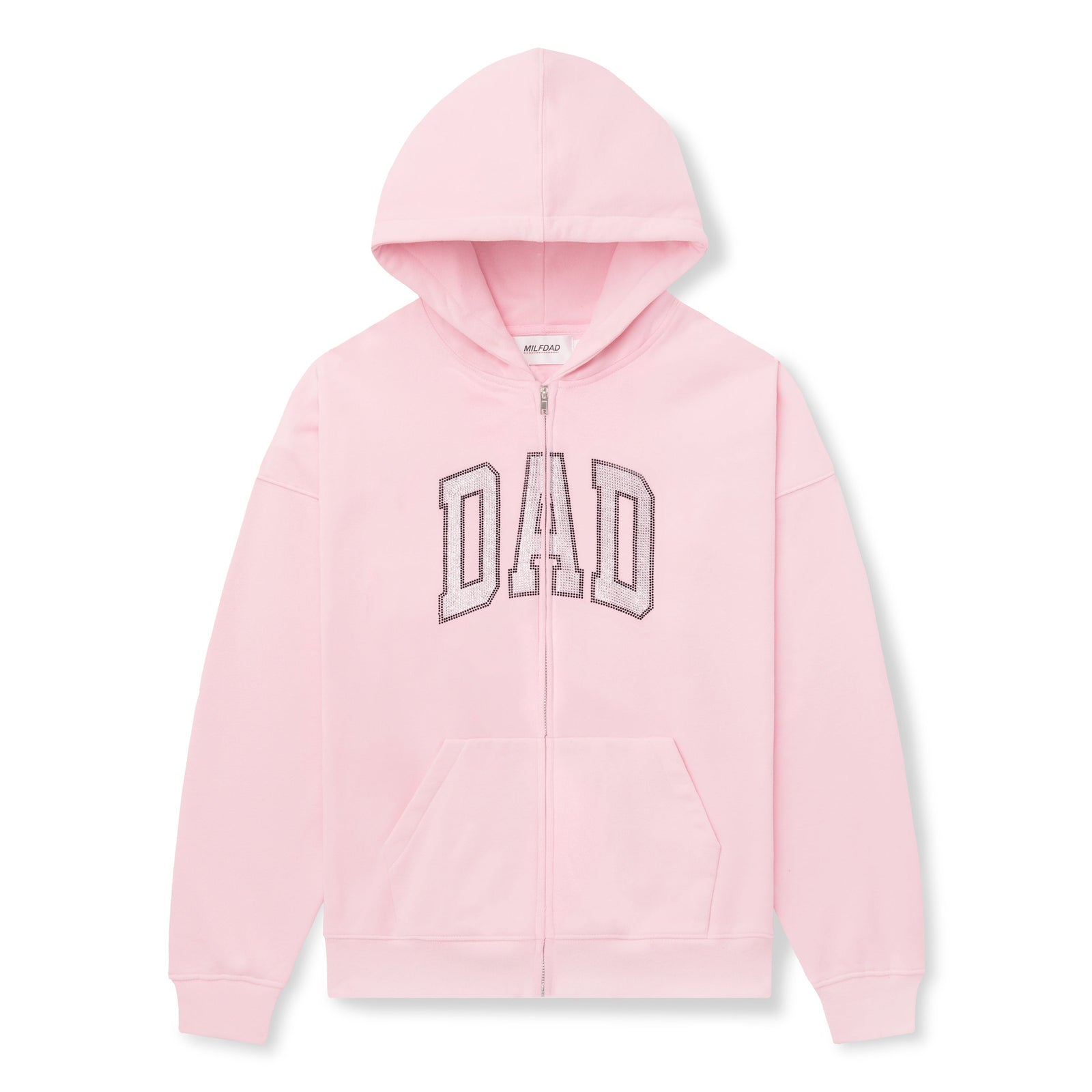 Rhinestone DAD Hoodie - Pink