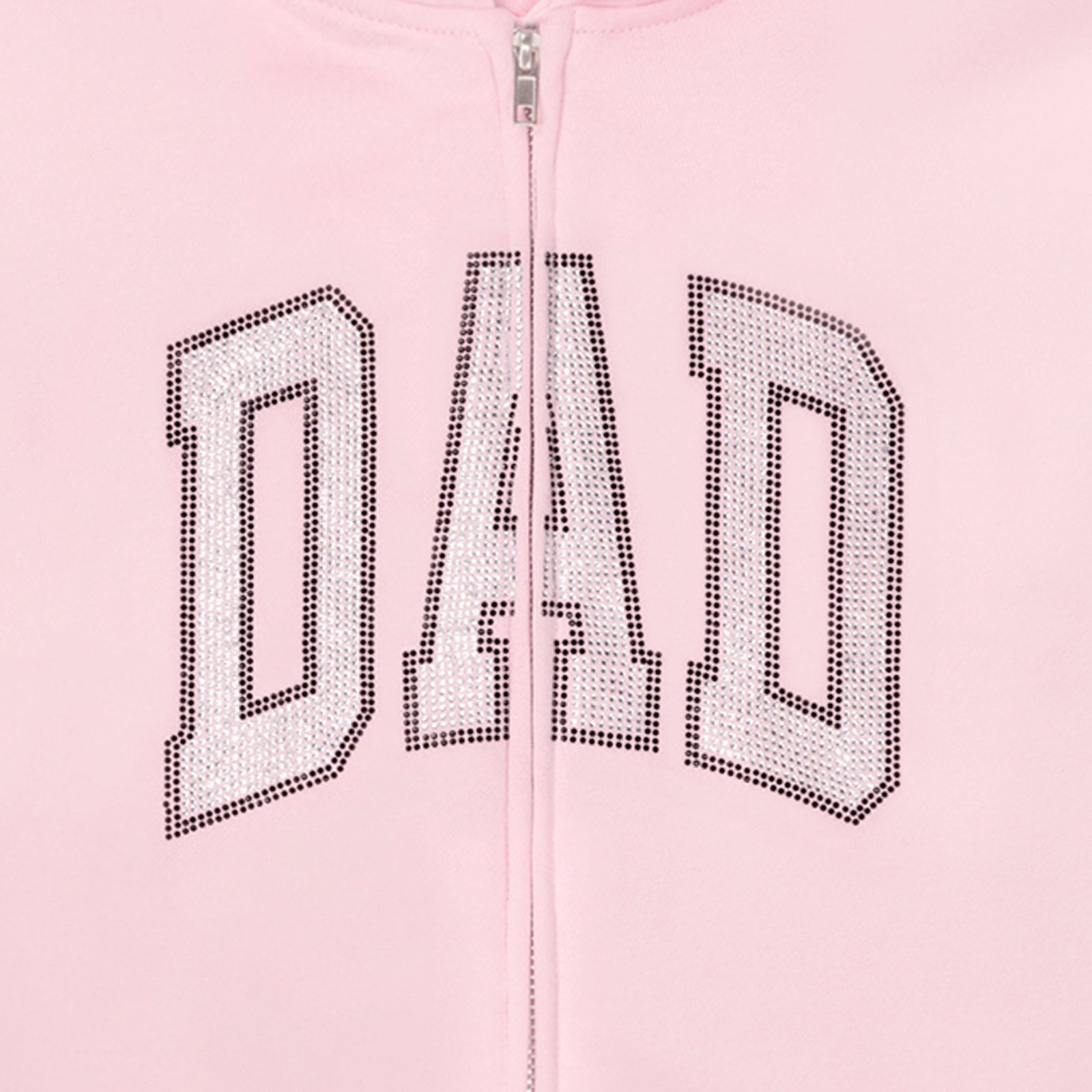 Rhinestone DAD Hoodie - Pink