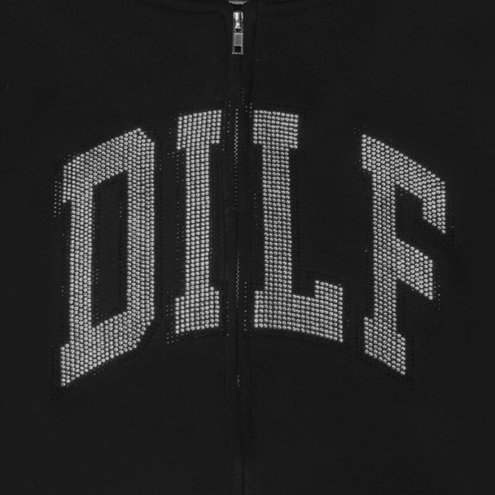 Rhinestone DILF Hoodie - Black