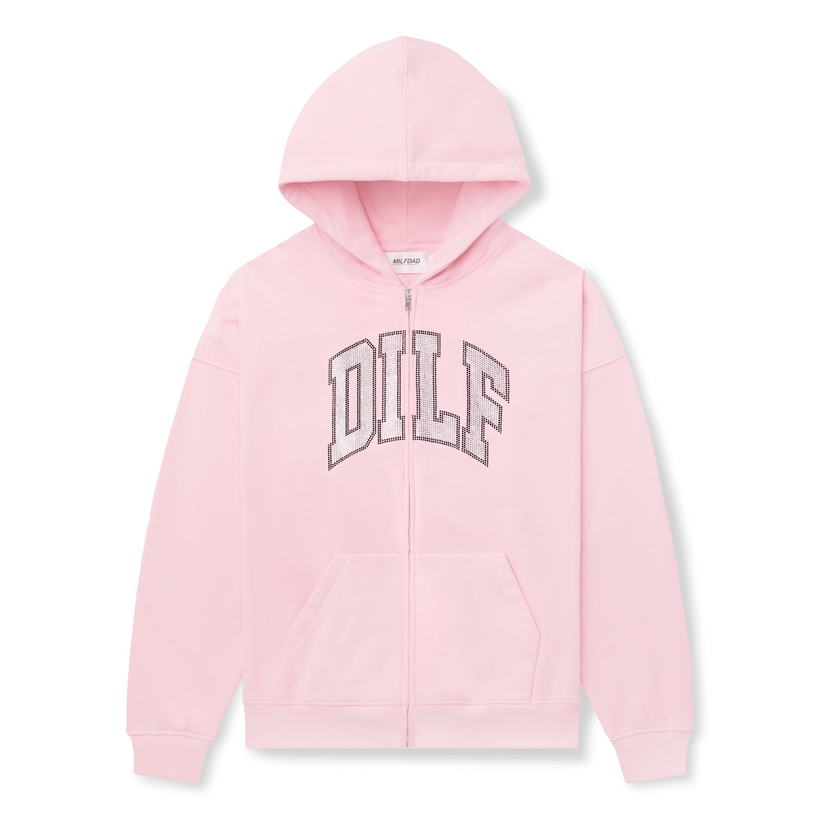 Rhinestone DILF Hoodie - Pink