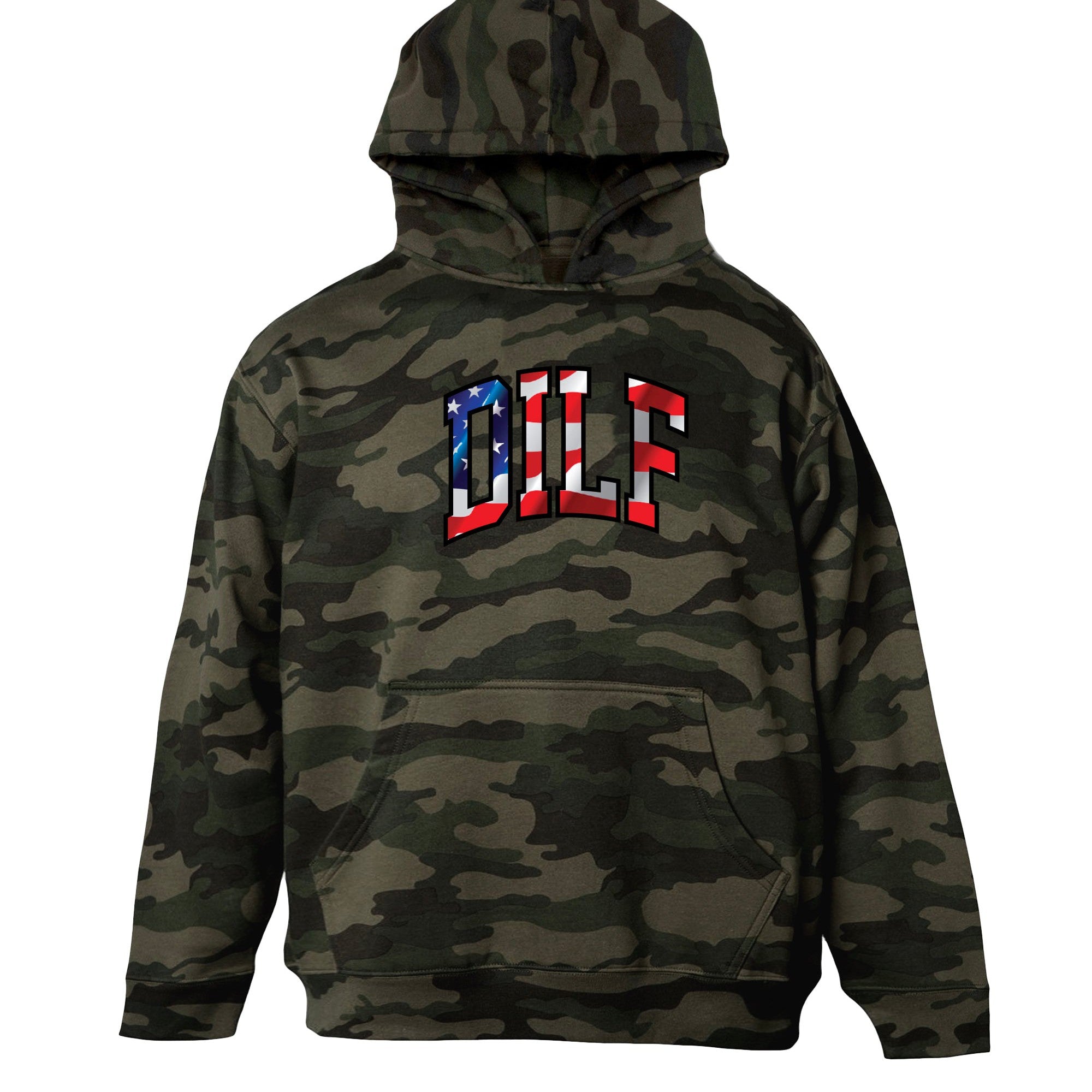 American Flag DILF Arc Logo Hoodie - Camo