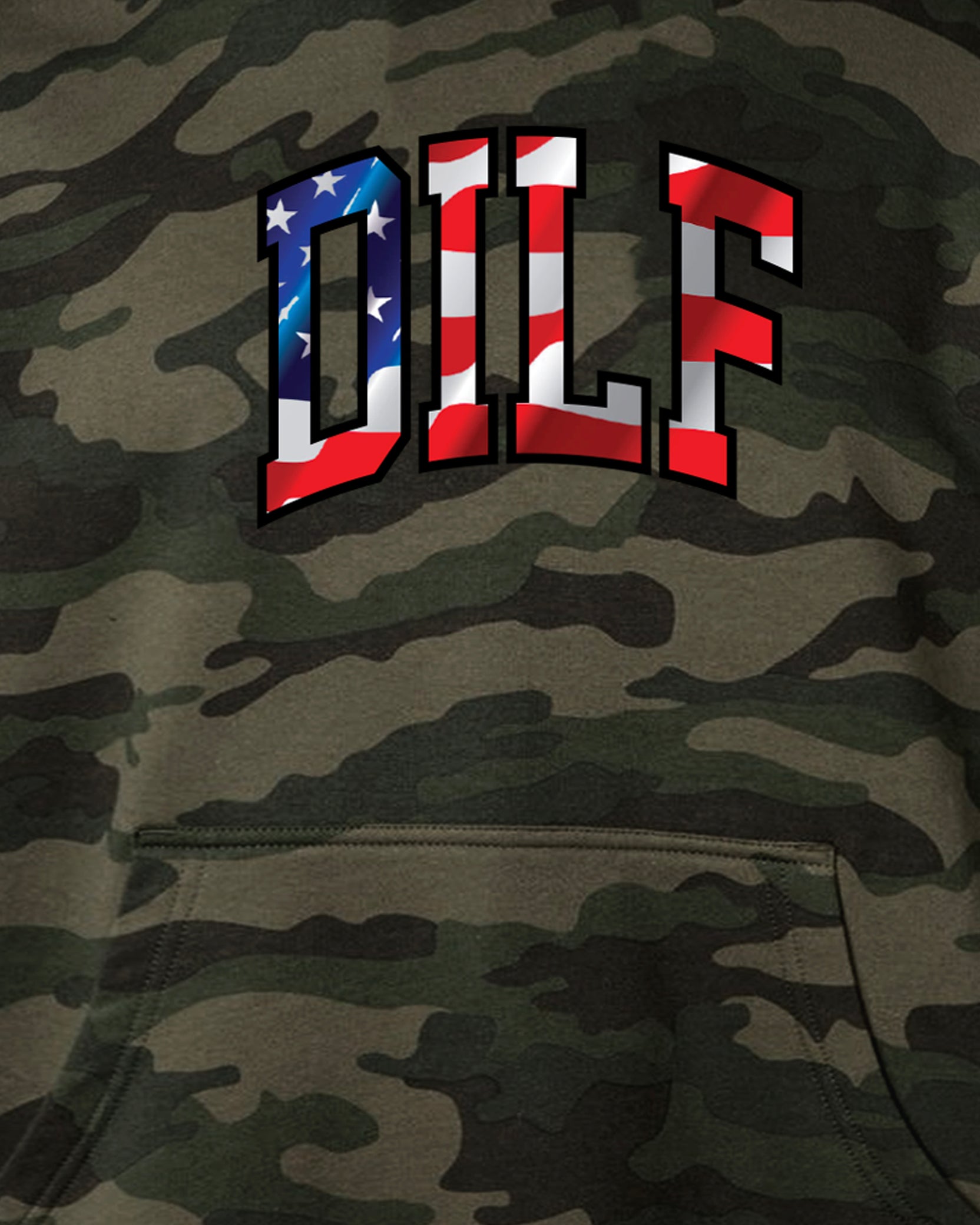 American Flag DILF Arc Logo Hoodie - Camo