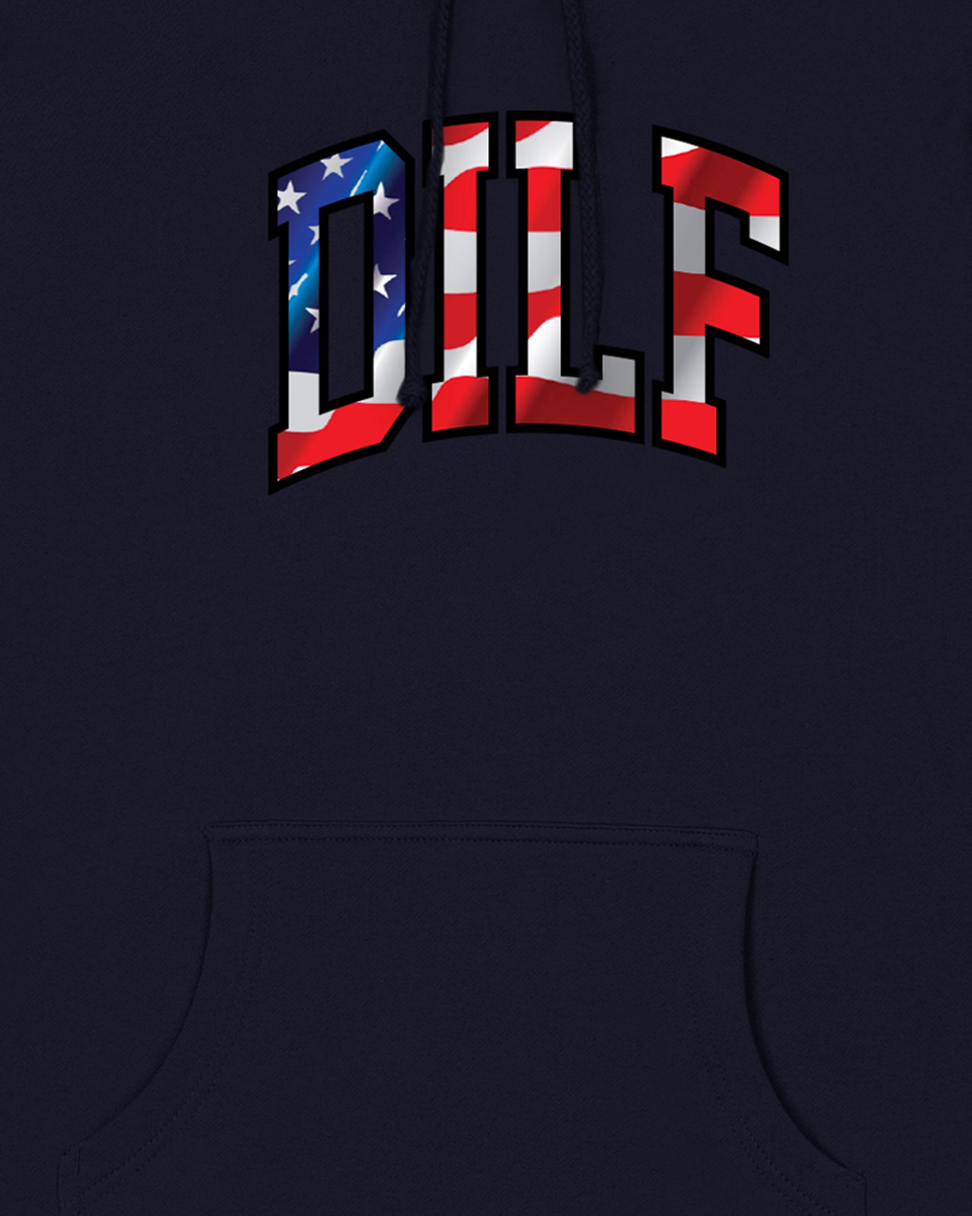 American Flag DILF Arc Logo Hoodie - Navy