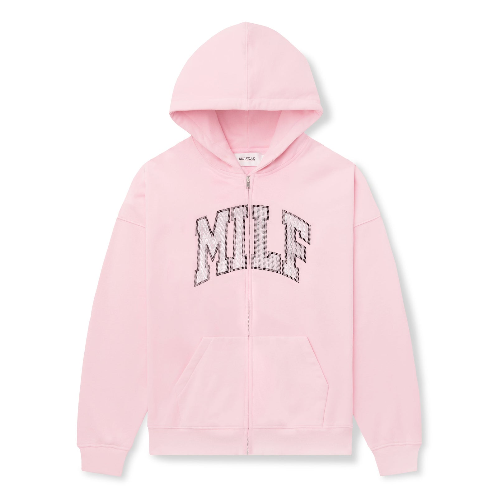 Rhinestone MILF Hoodie - Pink