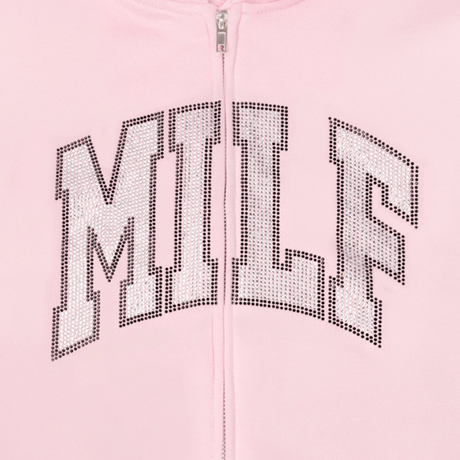 Rhinestone MILF Hoodie - Pink