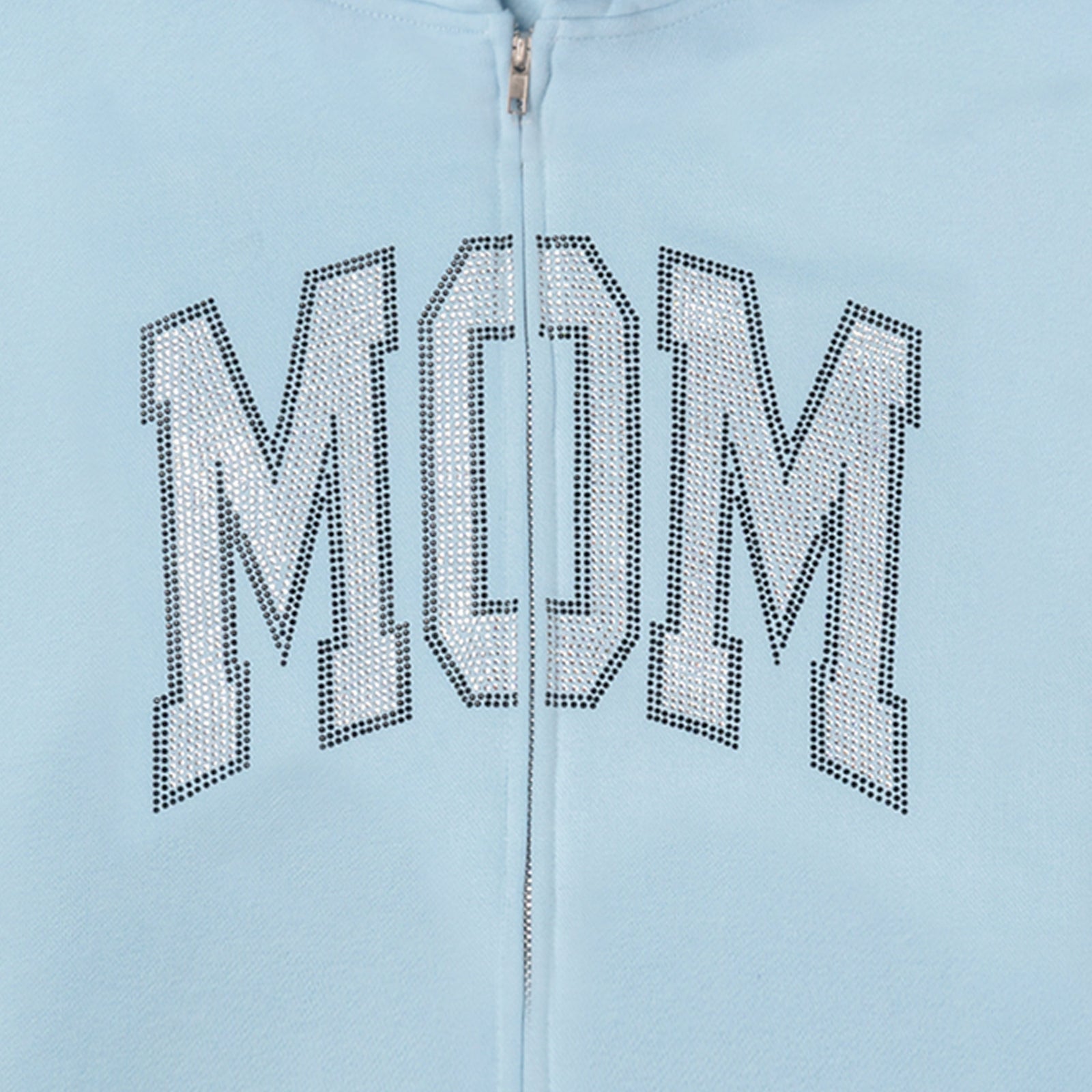 Rhinestone MOM Hoodie - Baby Blue