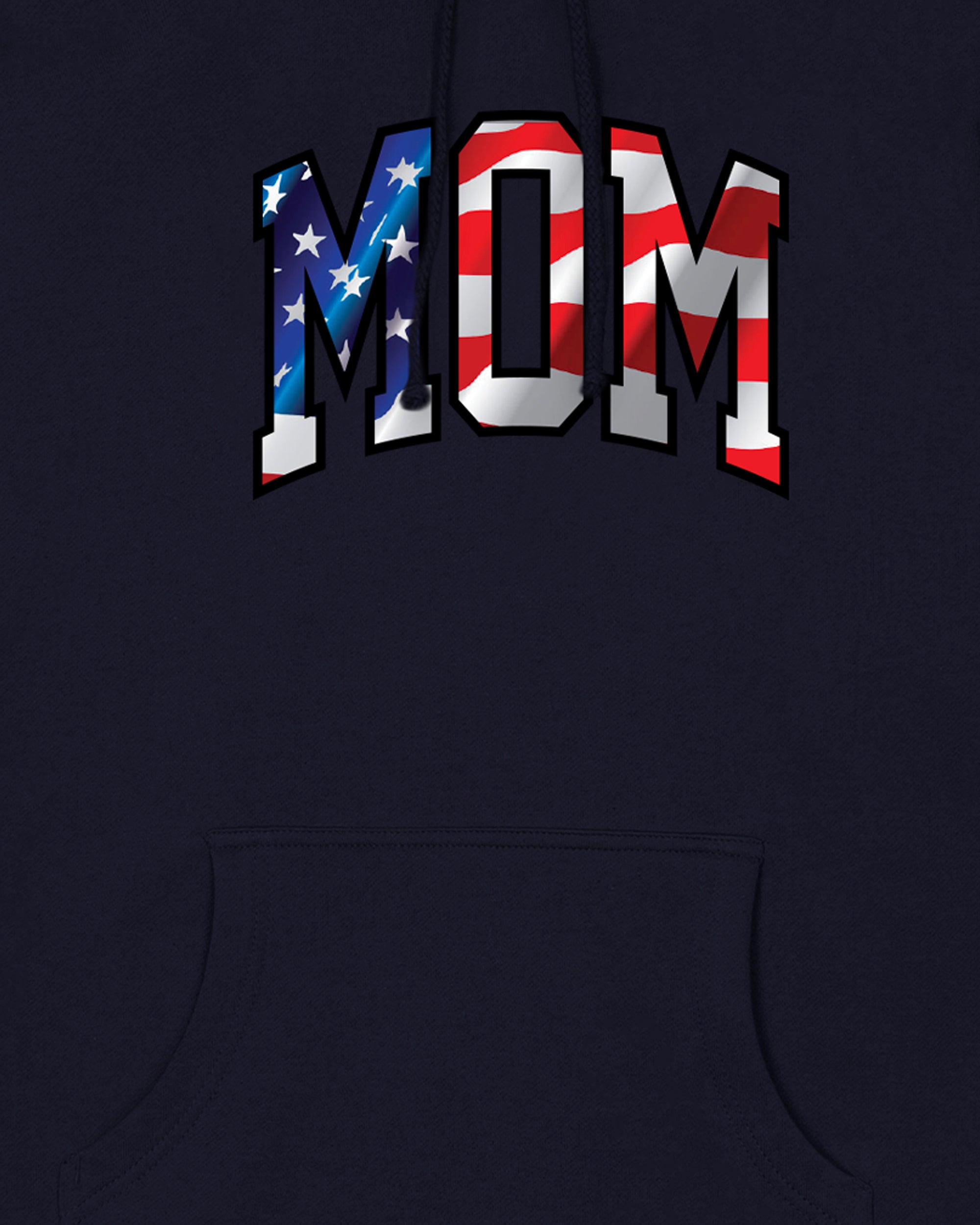 American Flag MOM Arc Logo Hoodie - Navy