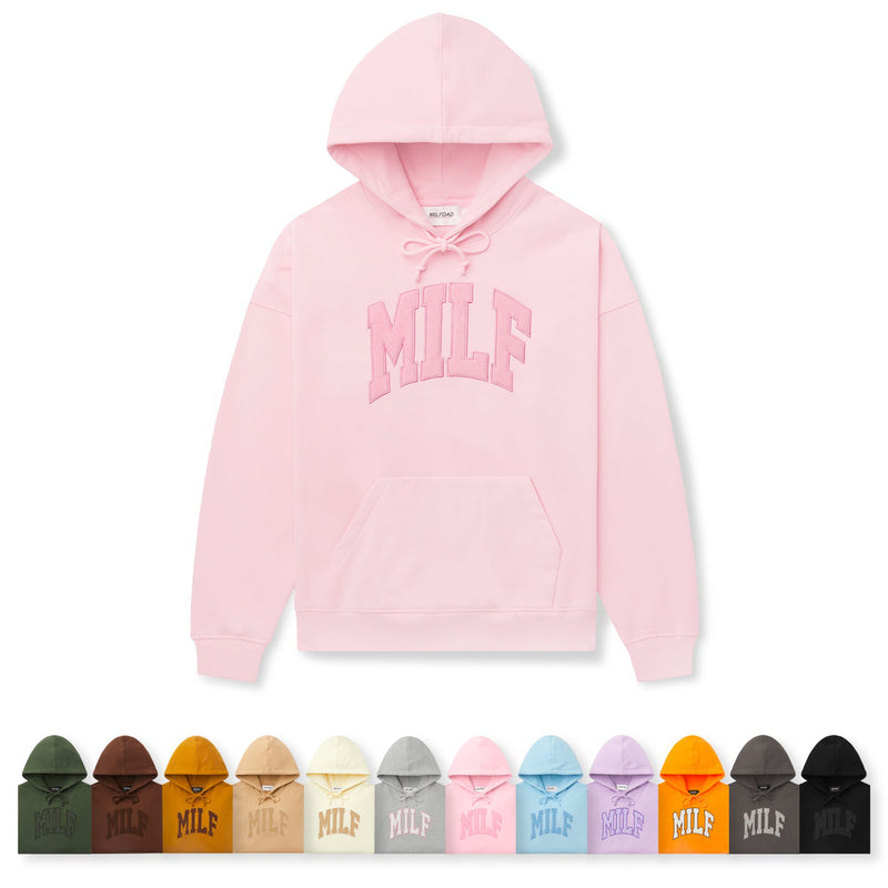 The MILF Hoodie- Embroidered Arc Logo Sweatshirt
