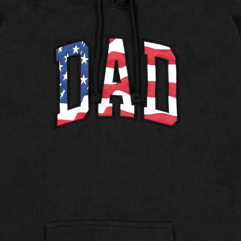 American Flag DAD Arc Logo Hoodie - Black