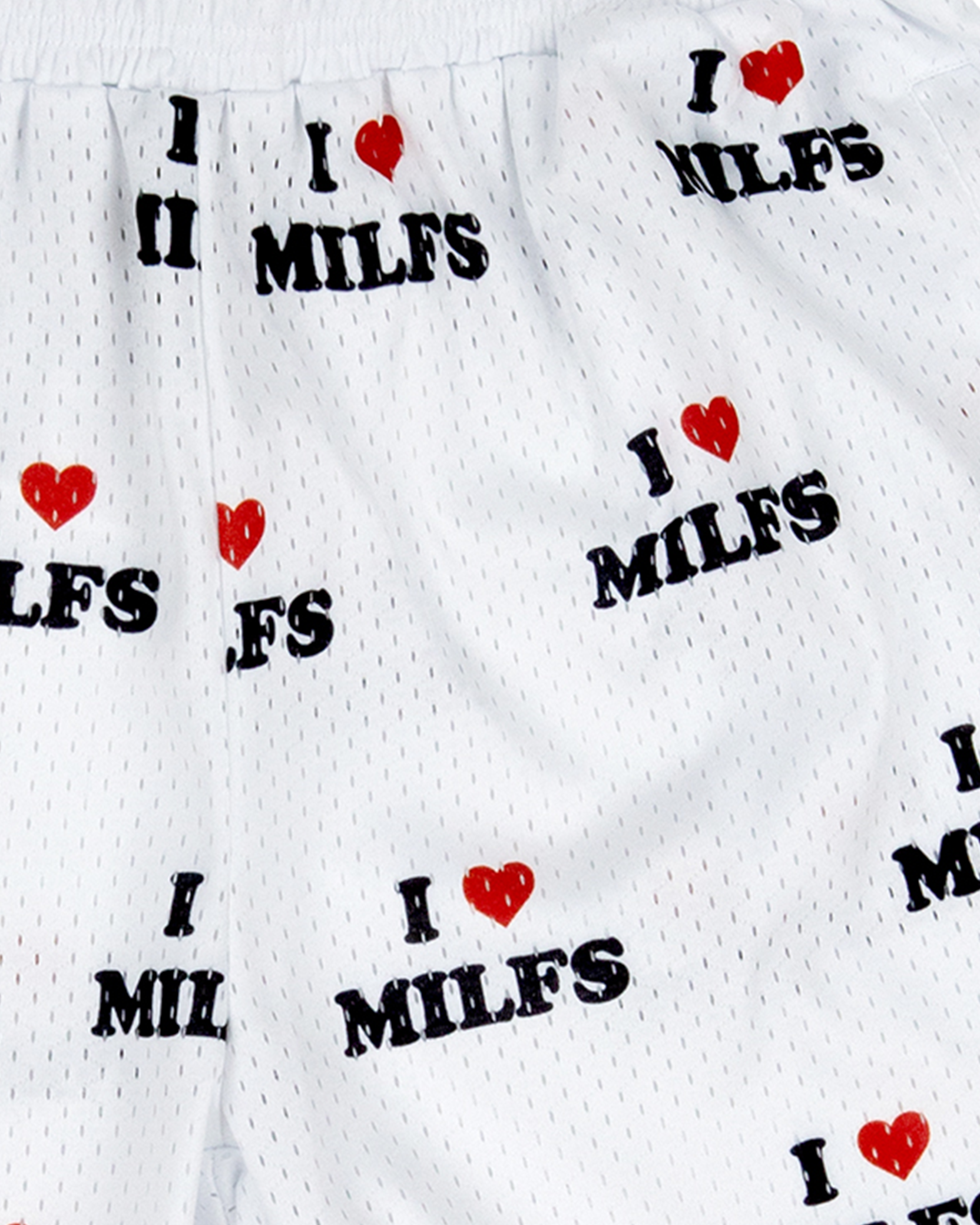 I <3 Milfs Shorts - White