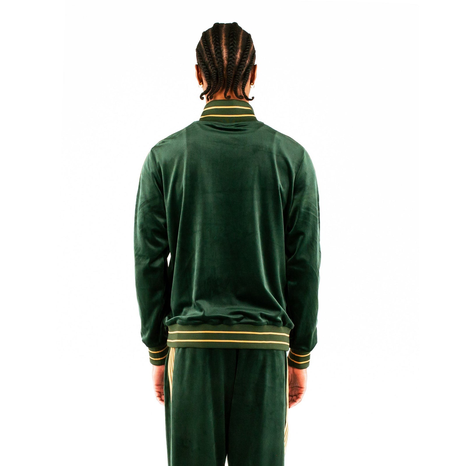 Velour Track Jacket - Emerald Green