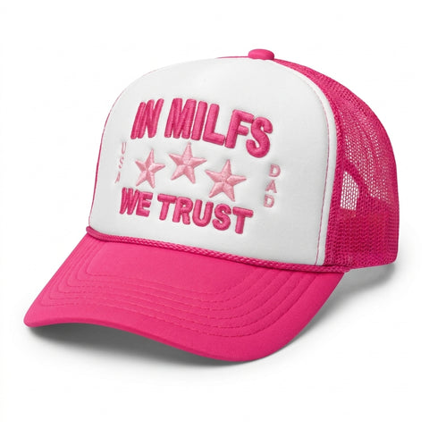 In MILFS We Trust Hat - Pink