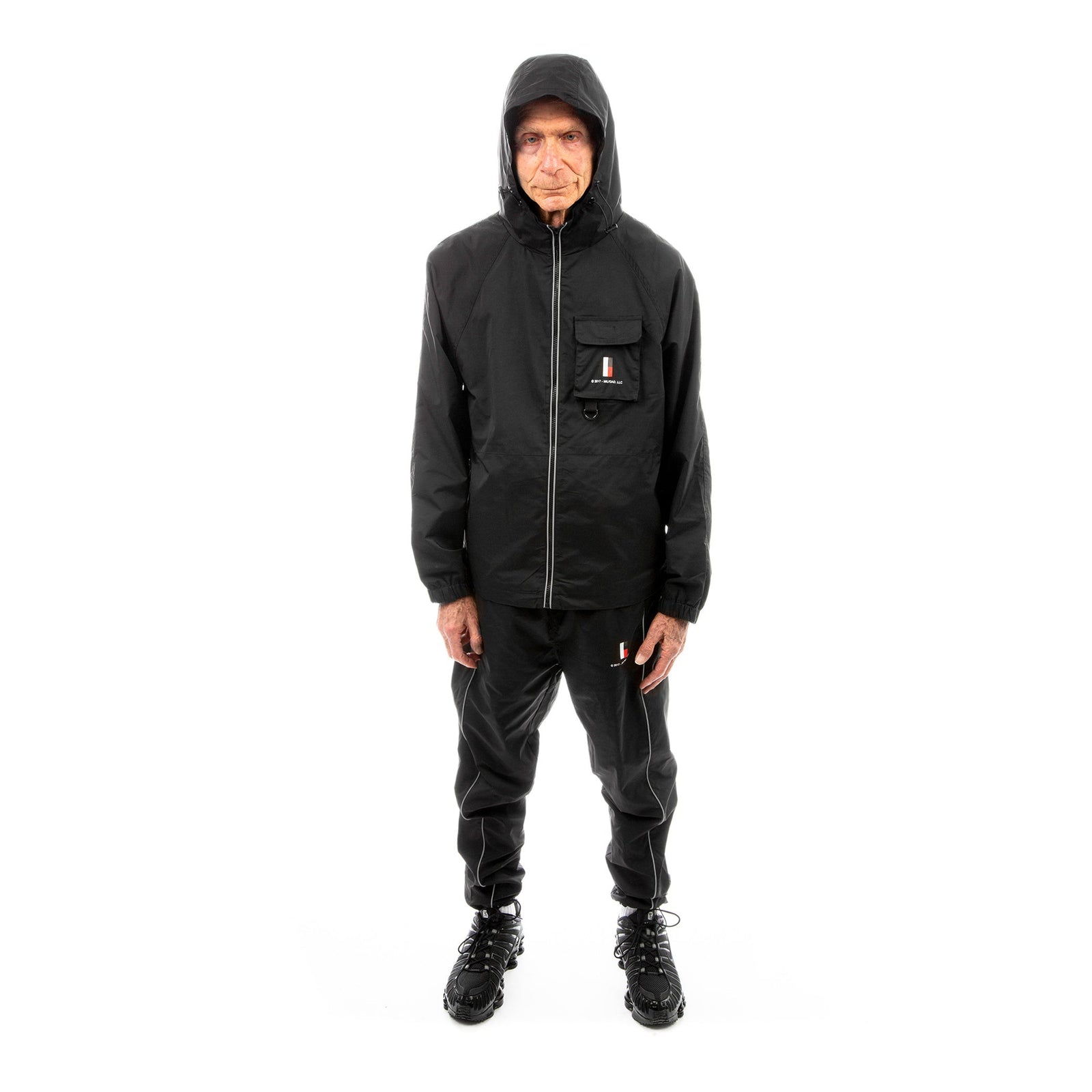 Hooded 3M Windbreaker - Black