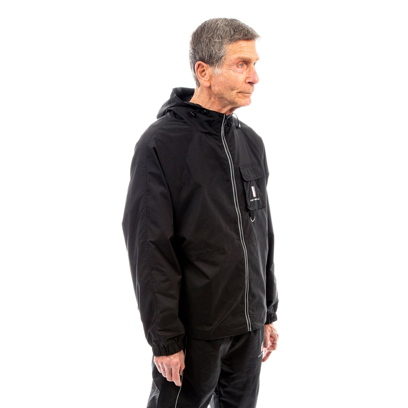 Hooded 3M Windbreaker - Black