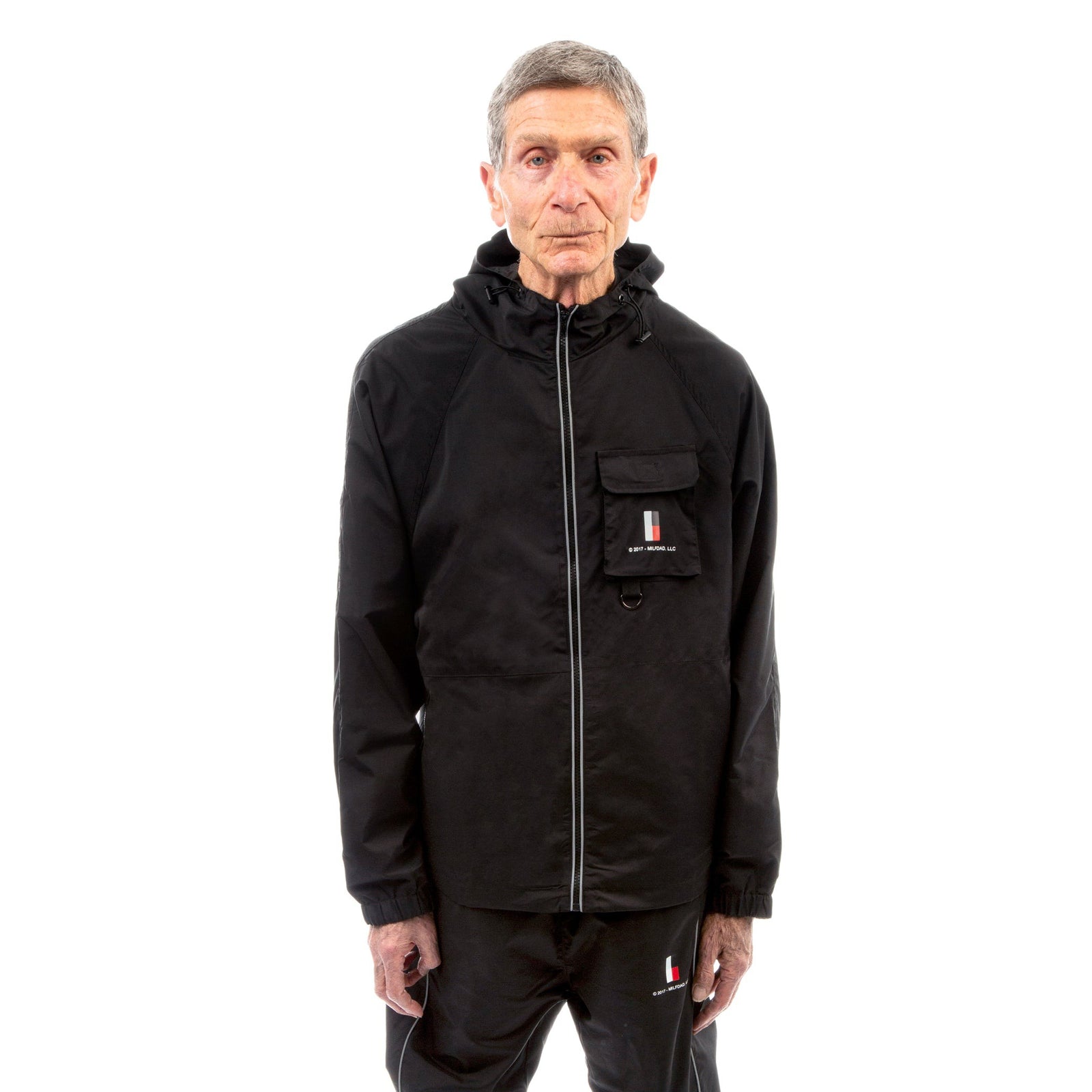 Hooded 3M Windbreaker - Black