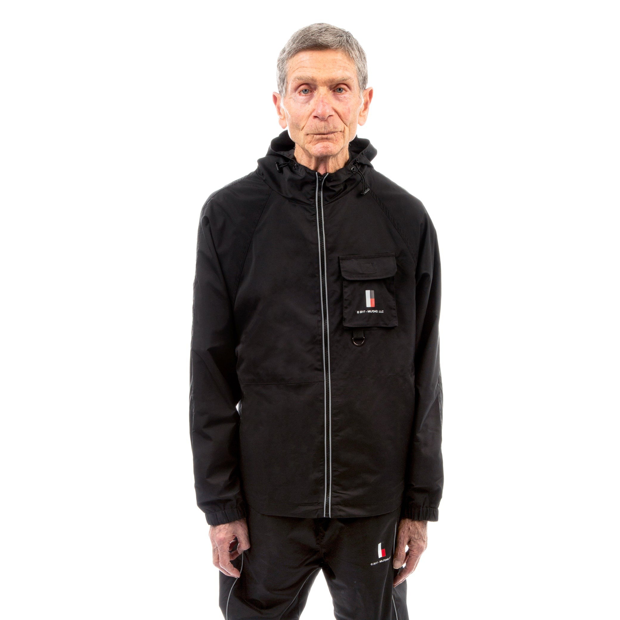 Hooded 3M Windbreaker - Black