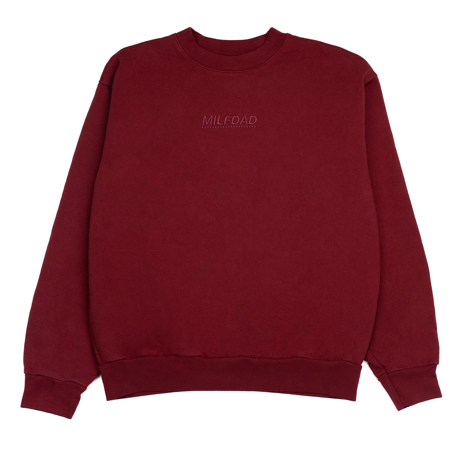 Tonal Embroidered Crewneck - Blood