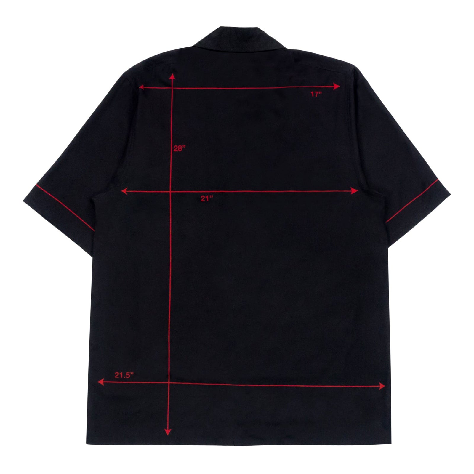 Diagram Button Shirt - Black / Red