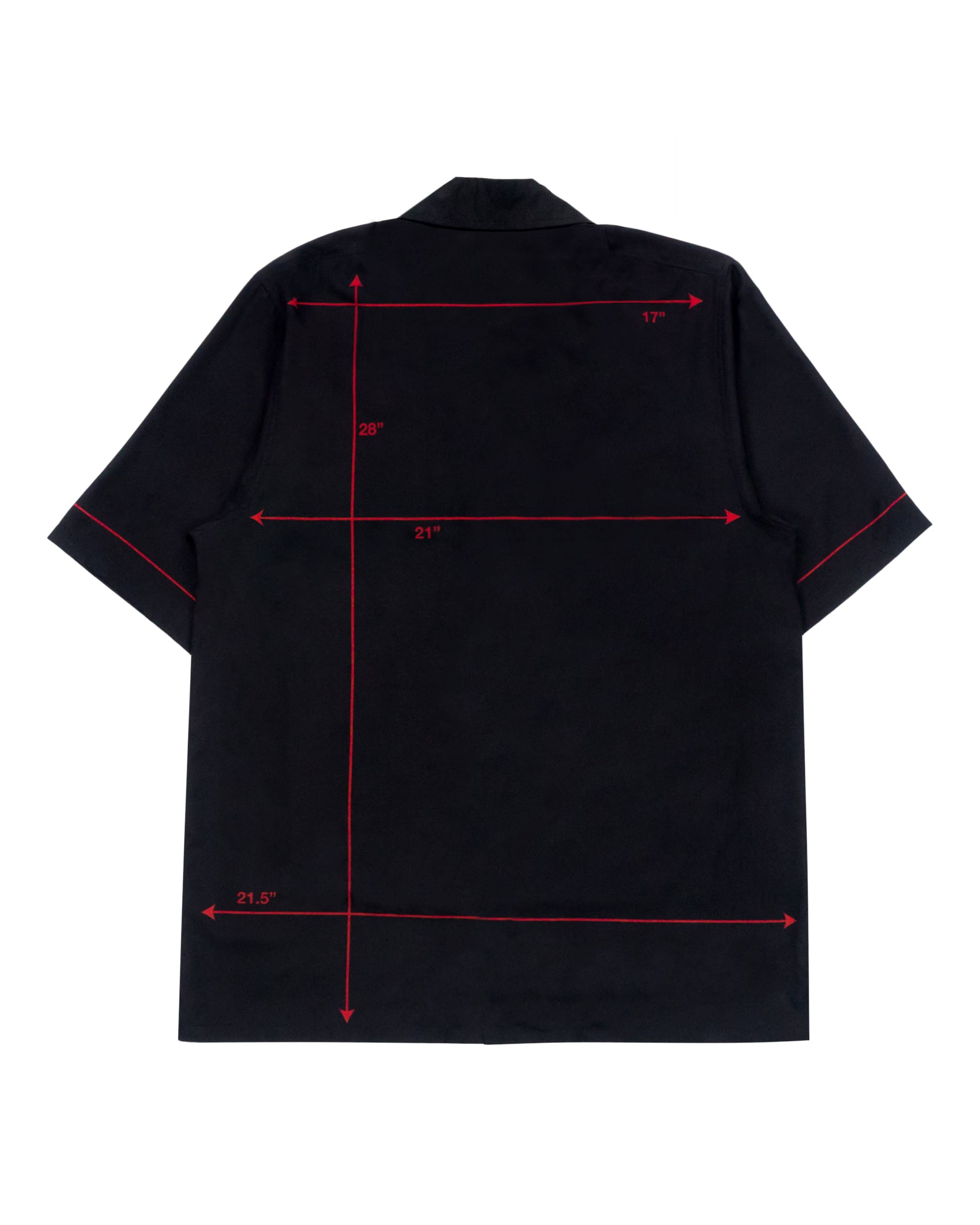 Diagram Button Shirt - Black / Red