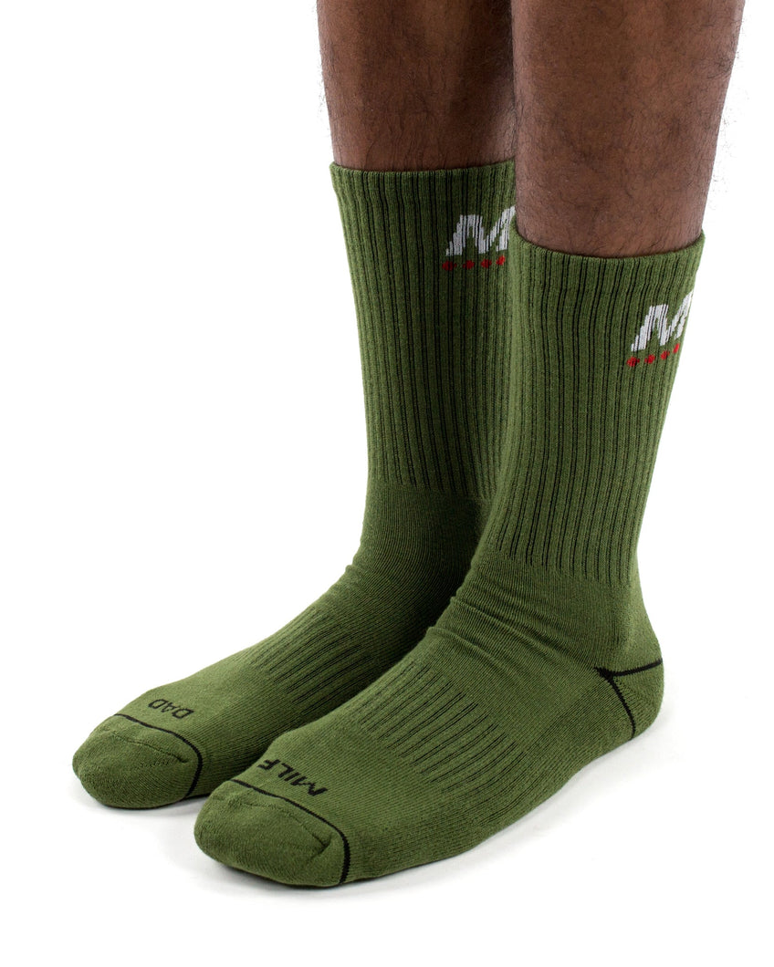 M Logo Socks - Army Green