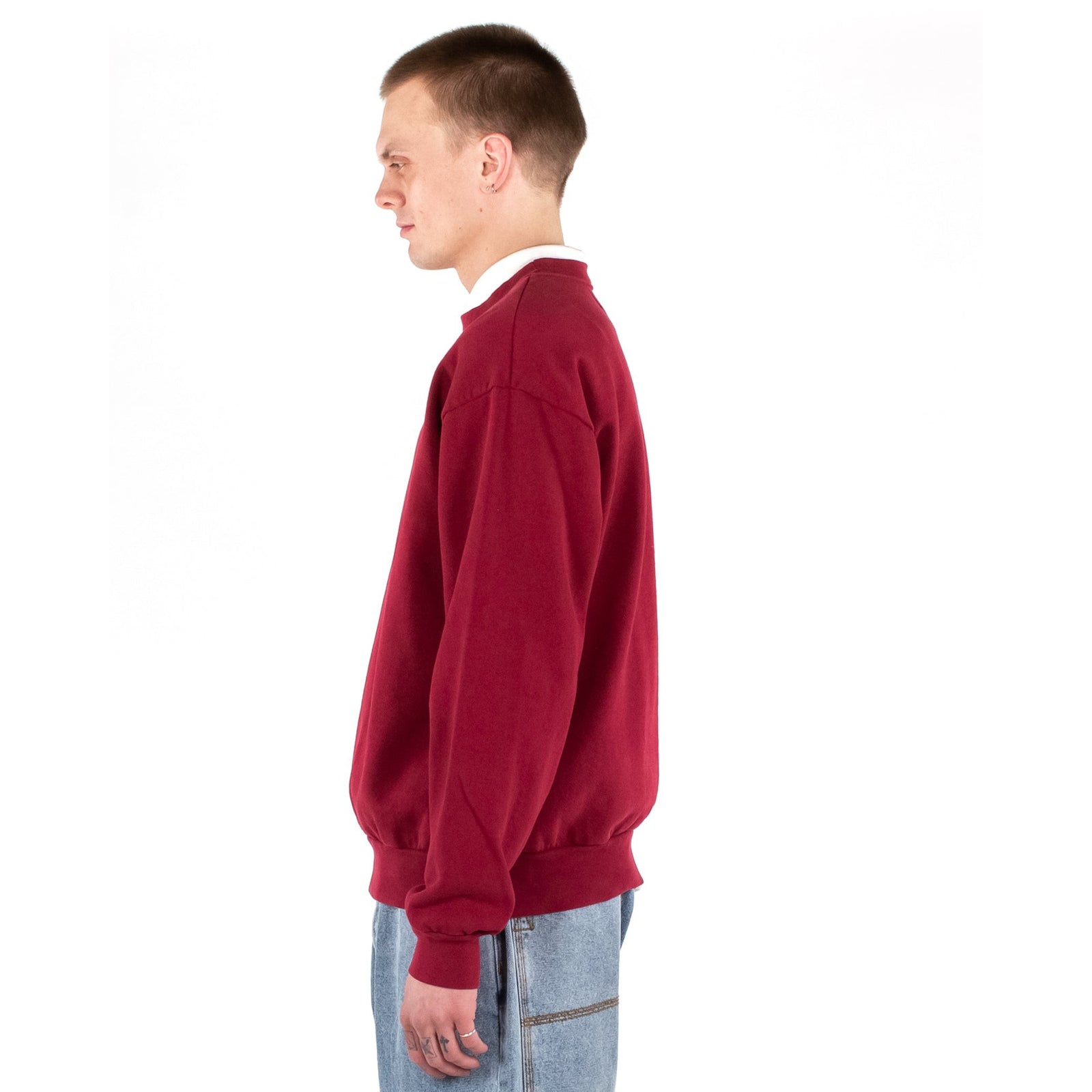 Tonal Embroidered Crewneck - Blood