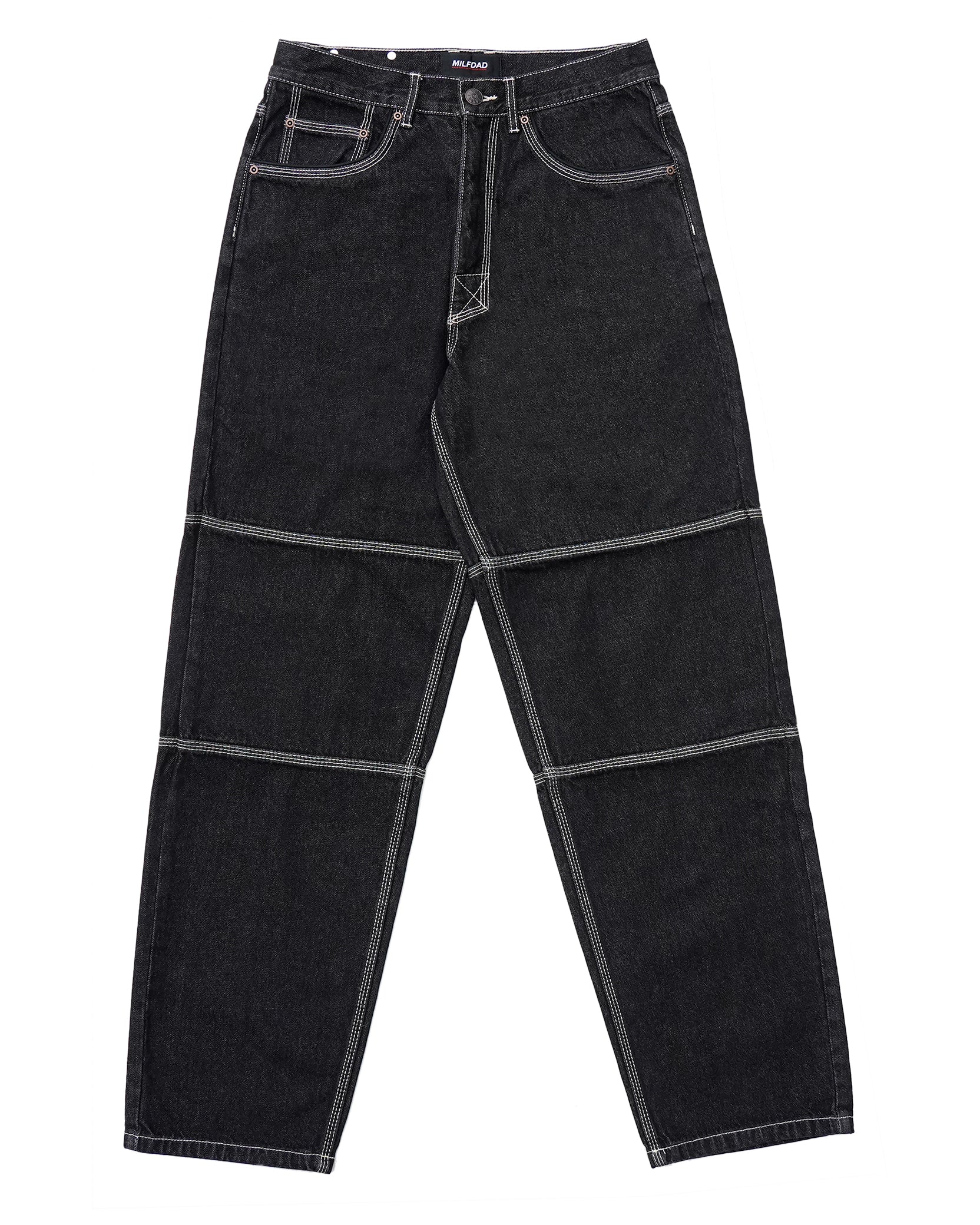 Triple Stitch Baggy Jeans - Black – MILFDAD