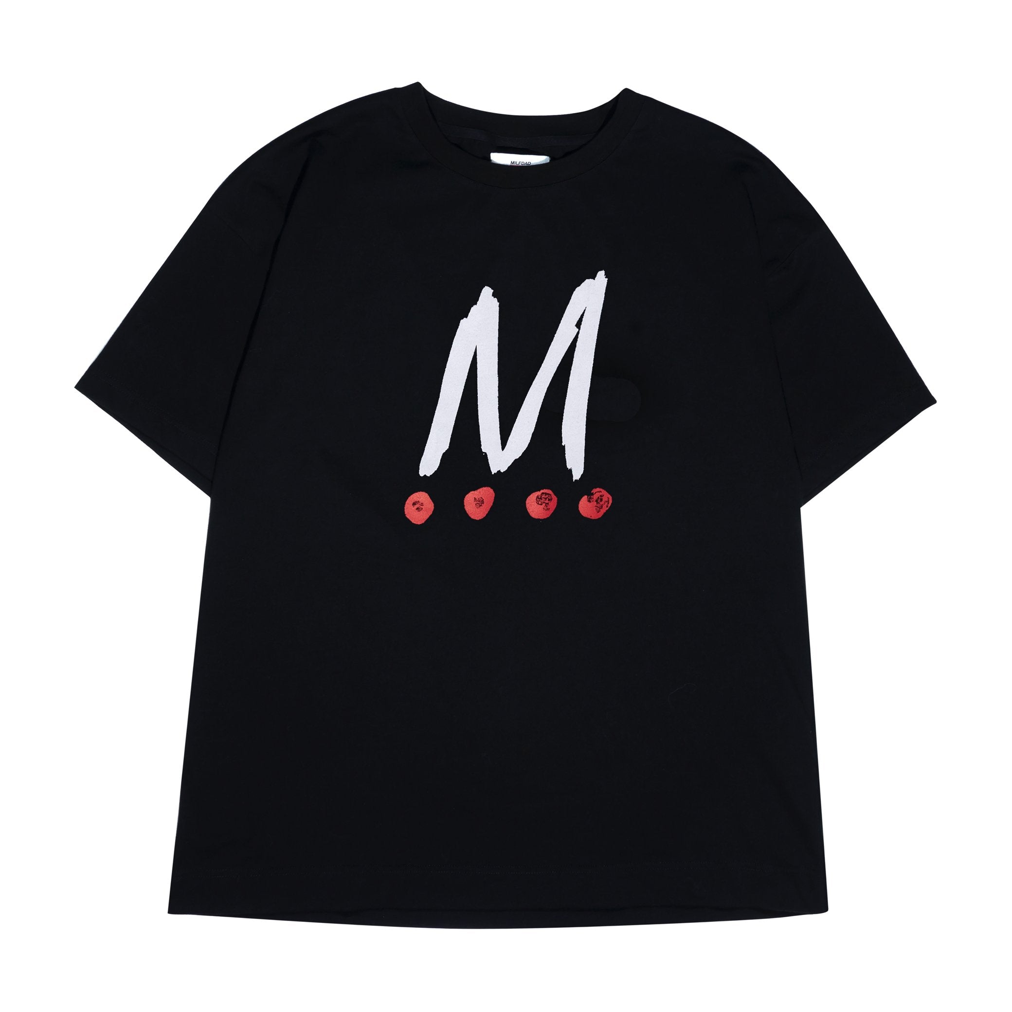 BIG "M" TEE - BLACK-MILFDAD