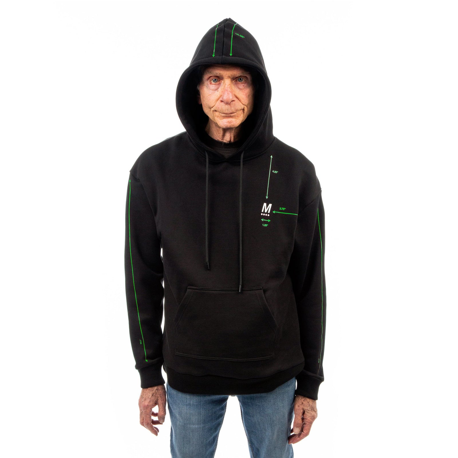 Diagram Hoodie - Black / Green