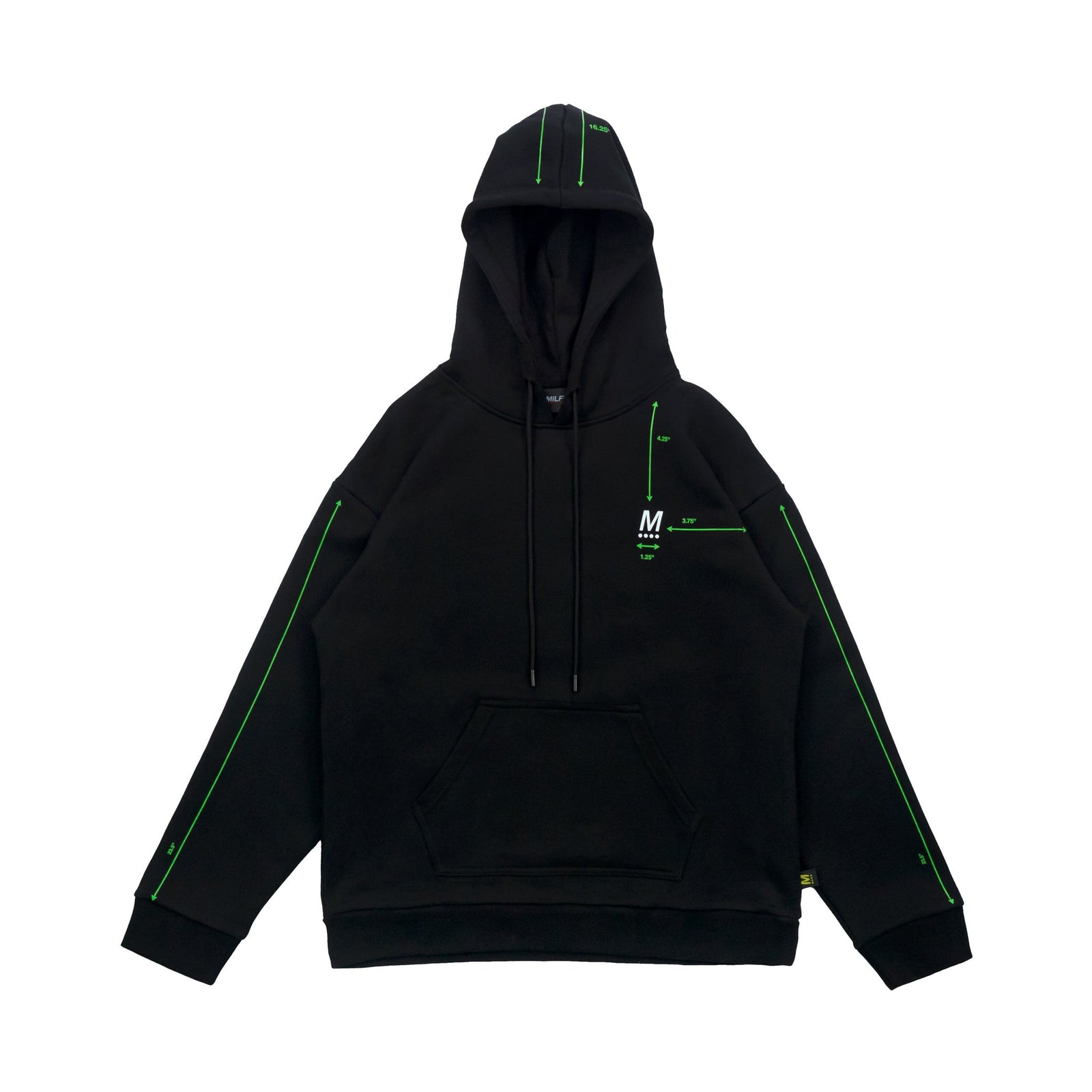 Diagram Hoodie - Black / Green