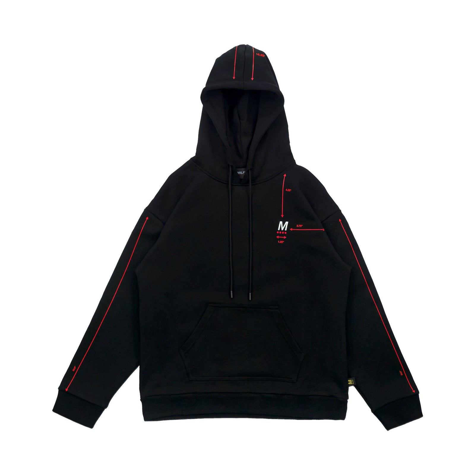 Diagram Hoodie - Black / Red