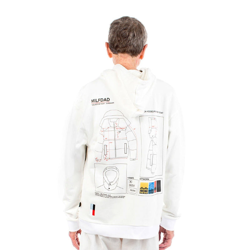 C4 Puffer Hoodie - White - MILFDAD
