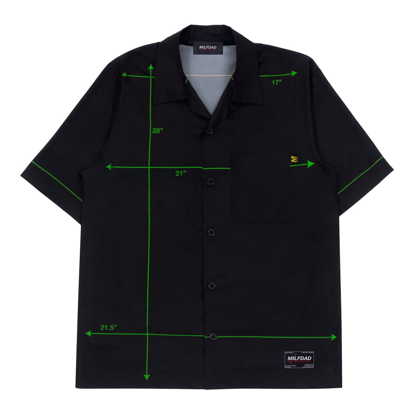 Diagram Button Shirt - Black / Green