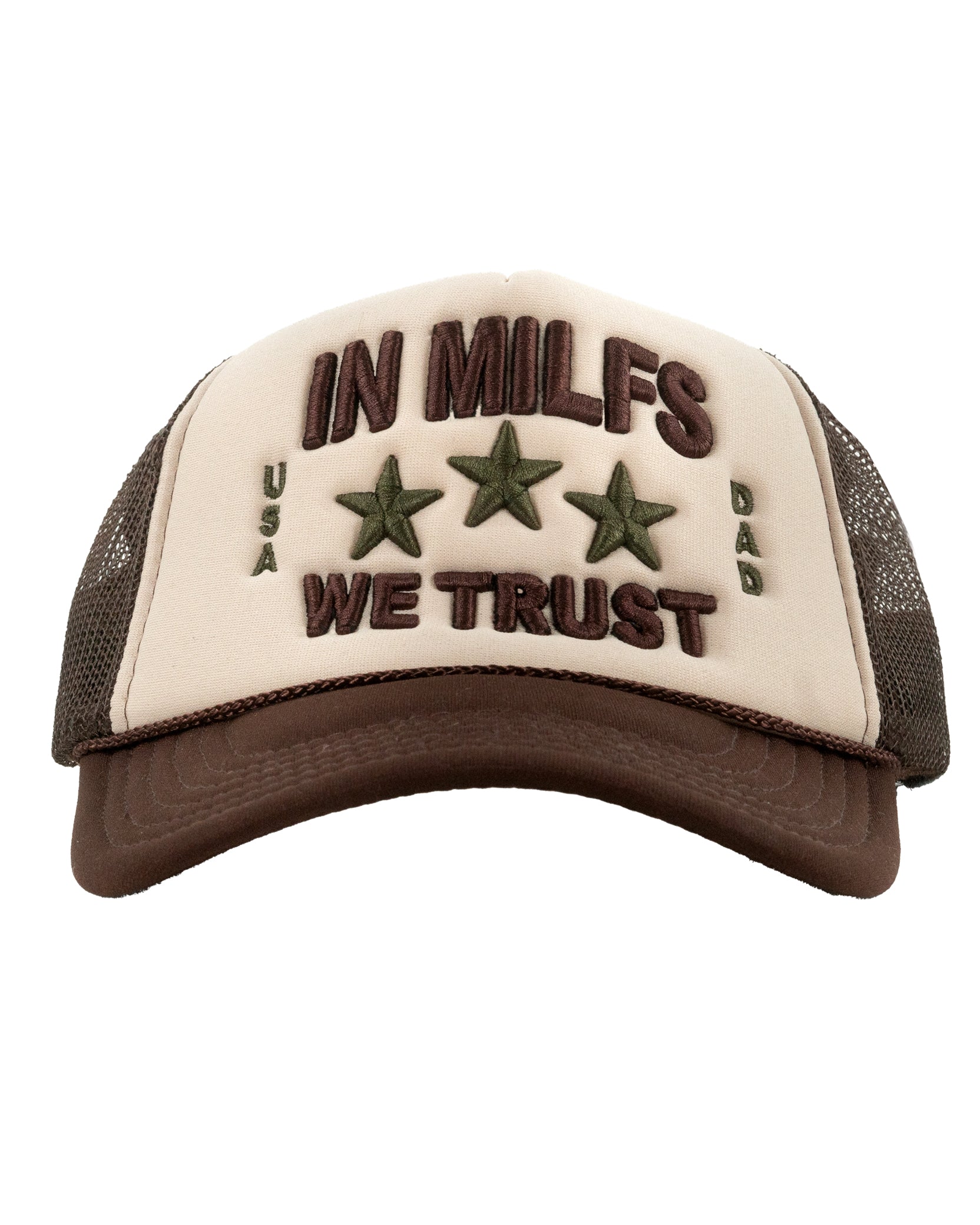 In Milfs We Trust Hat - Brown