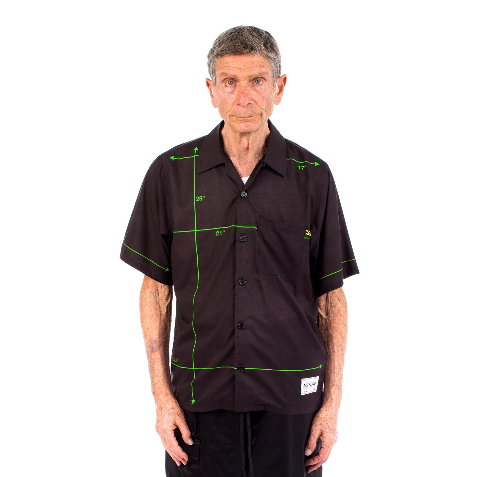 Diagram Button Shirt - Black / Green