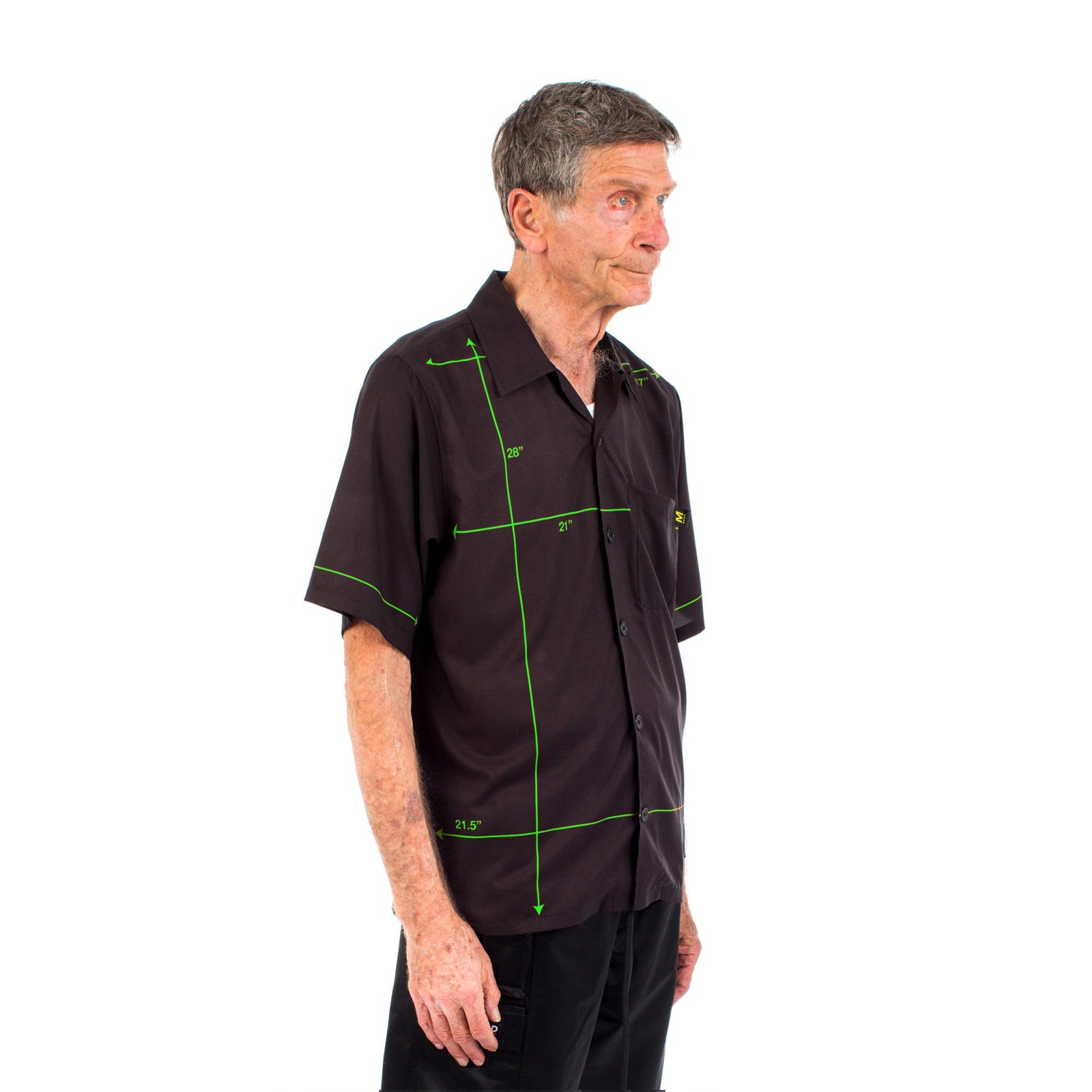 Diagram Button Shirt - Black / Green