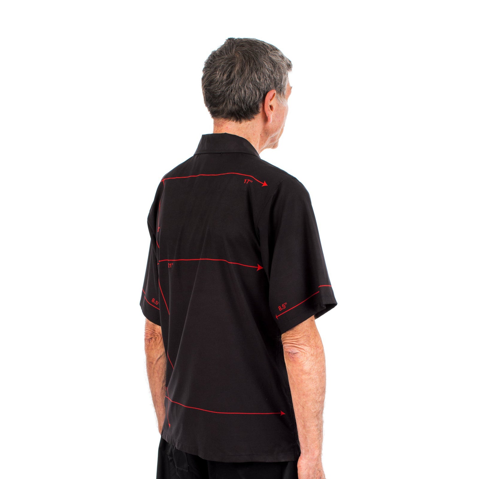 Diagram Button Shirt - Black / Red