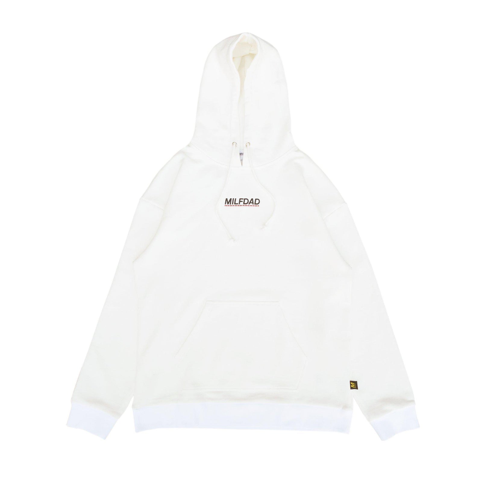 MILFDAD LOGO HOODIE WHITE-MILFDAD