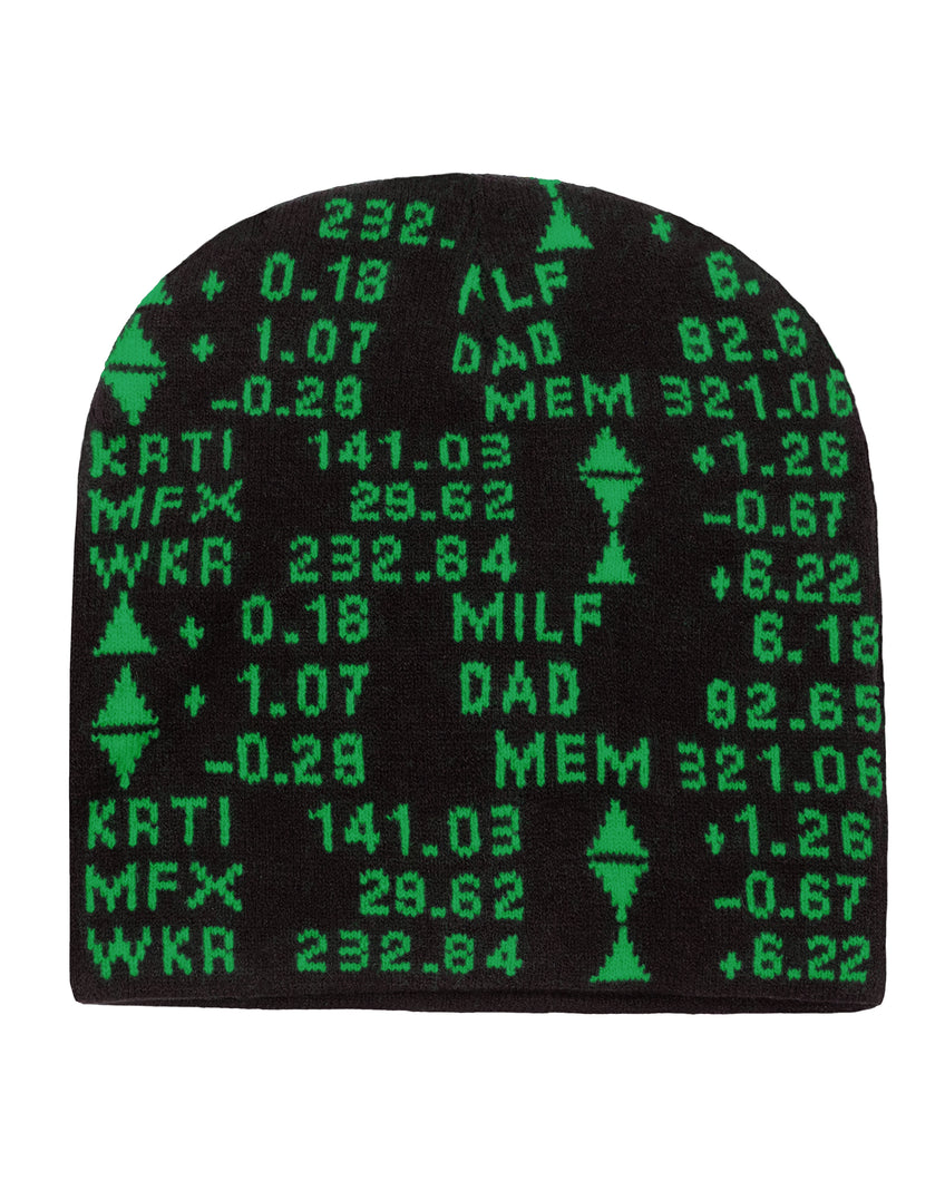 Stock Ticker Beanie - Green