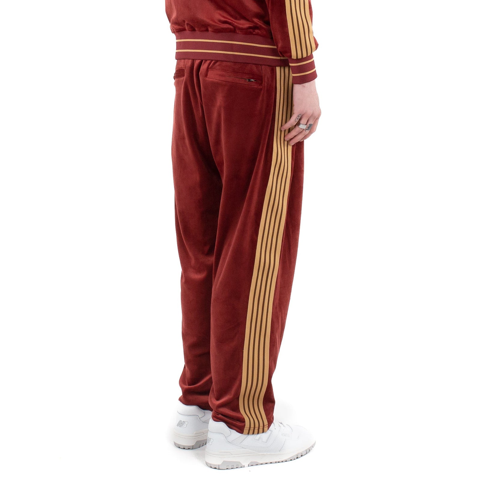 Velour Track Pants - Ruby Red