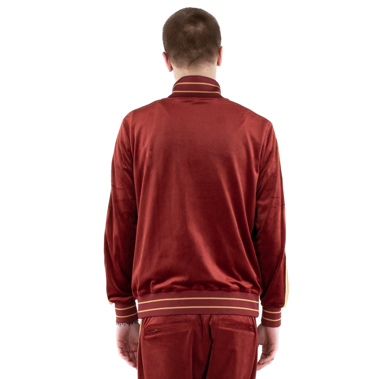 Velour Track Jacket - Ruby Red